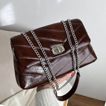 

New Retro Leather Women Shoulder Crossbody Bags 2020 Luxury Design Handbags Casual Totes Ladies Messenger bags Female Purses