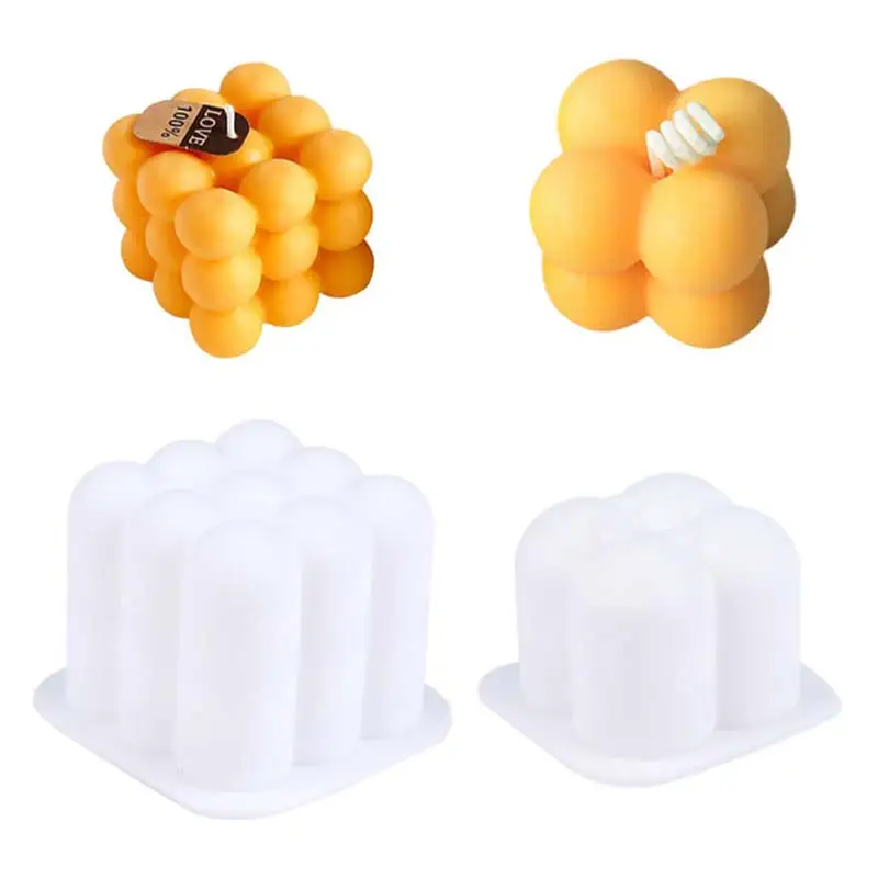 2PC DIY Candles Mould Soy Wax Candle Mold Aromatherapy Plaster Candle 3D Silicone Mold Hand made