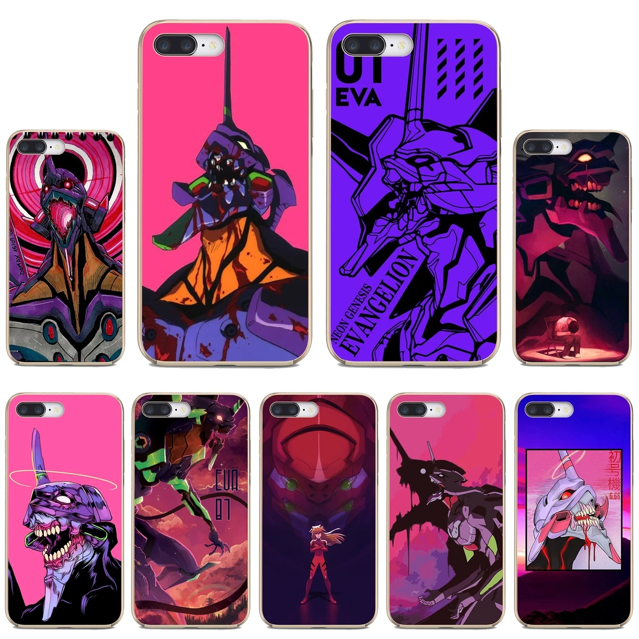 Eva 01 Evangelion For Apple Iphone 10 11 12 Pro Mini 4s 5s Se 5c 6 6s 7 8 X Xr Xs Plus Max Silicone Skin Case Phone Case Covers Aliexpress