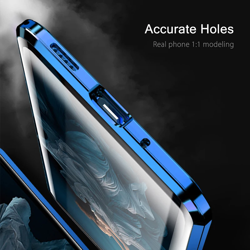 Стеклянный чехол Natrberg для huawei Nova 5 T, магнитный металлический чехол 360, двойное закаленное стекло, жесткая задняя крышка для huawei Honor 20, чехол
