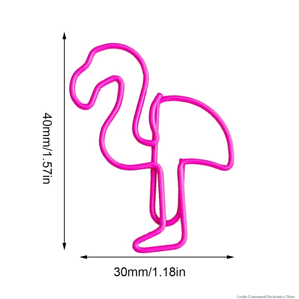 Мультфильм Розовый фламинго металлическая Закладка миниатюрный зажим для бумаги книги школьные маркеры офисные принадлежности
