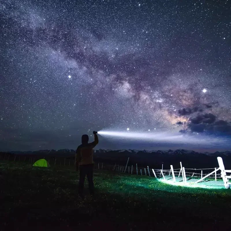 Lampe Torche Led Ultra Puissante, 5 Modes Poche Rechargeable À Haute