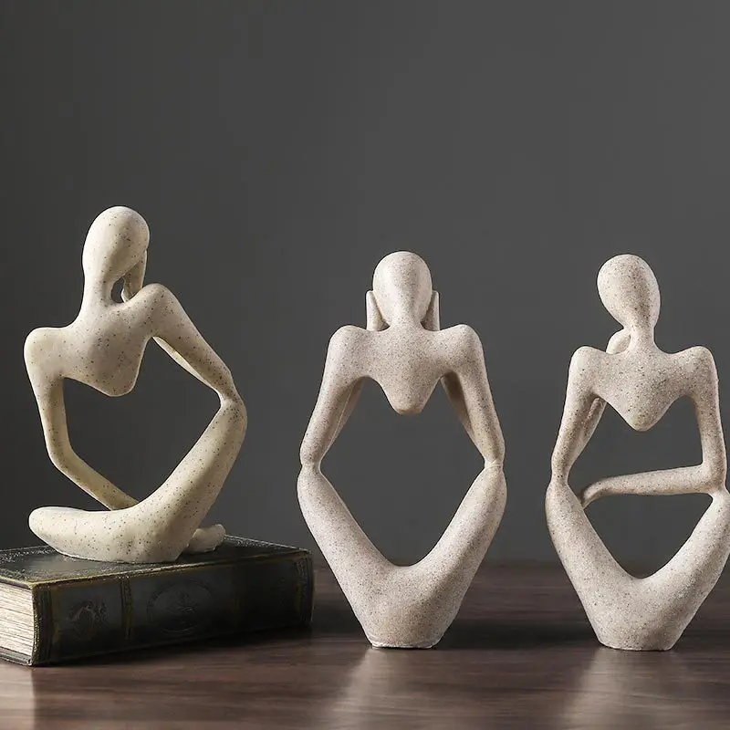 Vilead Nordic Abstract Thinker Statue Resin Figurine Office Home Decoration Desktop Decor Handmade Crafts Sculpture Modern Art 3 Vilead Nordic Abstract Thinker Statue Resin Figurine Office Home Decoration Desktop Decor Handmade Crafts Sculpture Modern Art 3