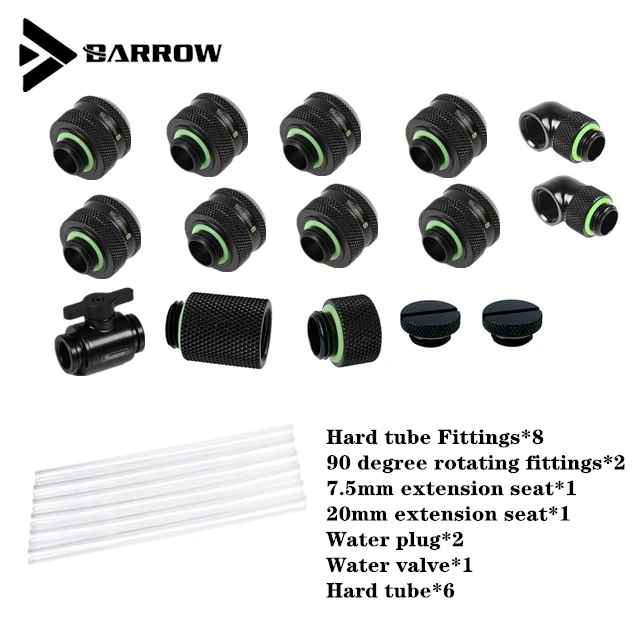 Barrow AIO PC жесткие трубные фитинги комплект водяного охлаждения DIY компьютер с