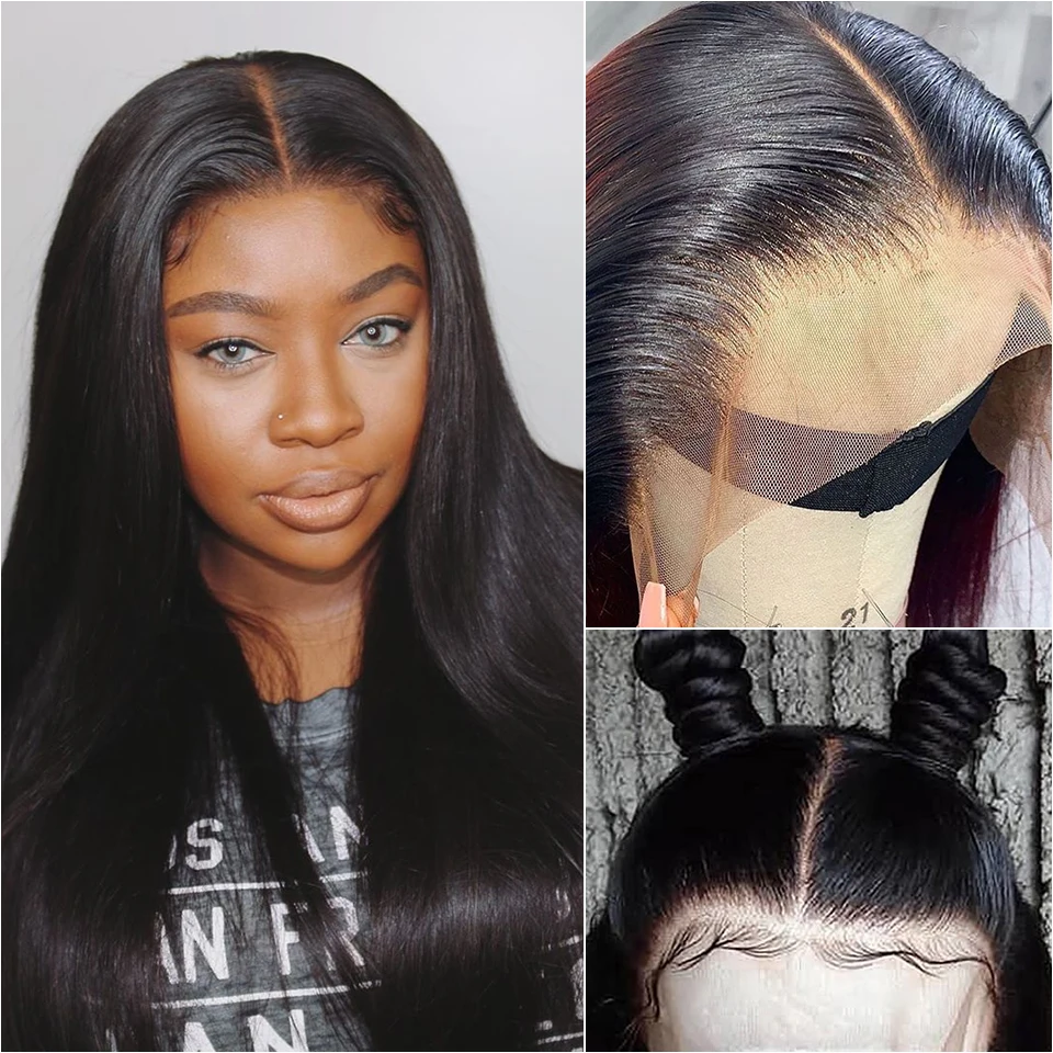 [HJ Weave beauty] OneCut волосы 13x6 фронтальные человеческие волосы парики бразильские прямые волосы remy 180% предварительно взбитые натуральные волосы