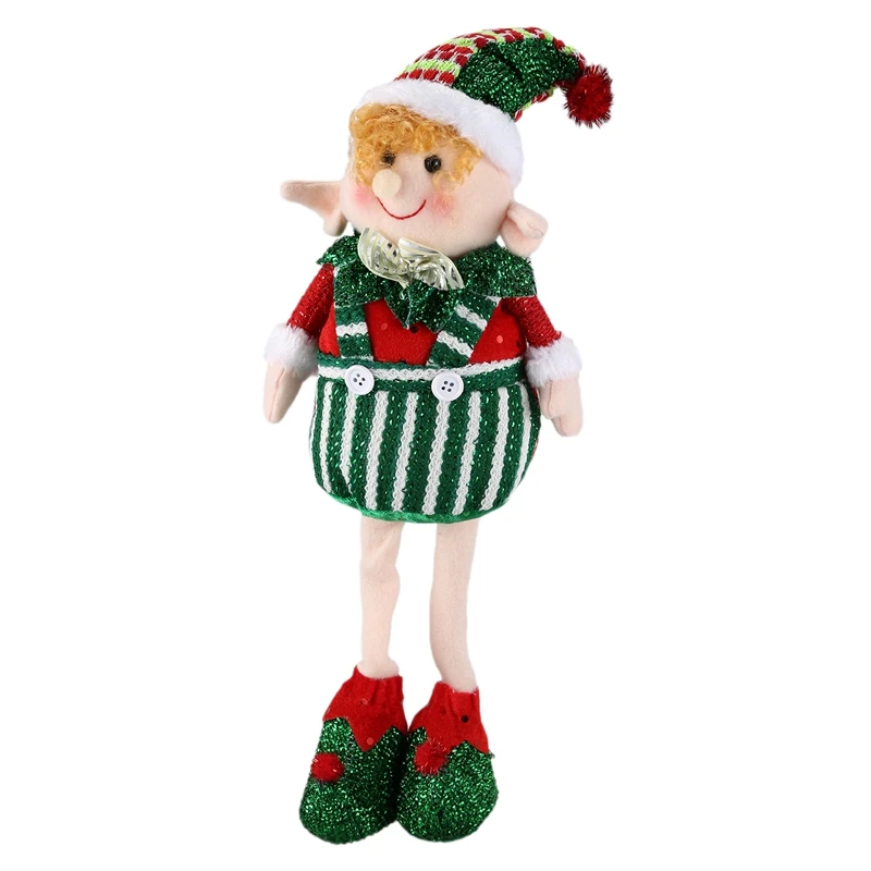 Рождественская вечеринка кукла милый длинноногий эльф украшение куклы Рождественская Кукла стоящий орнамент
