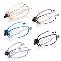 Mini lunettes de lecture pliantes pour hommes et femmes, monture en métal noir, portable, boîte d'origine, mode chaude, design 3