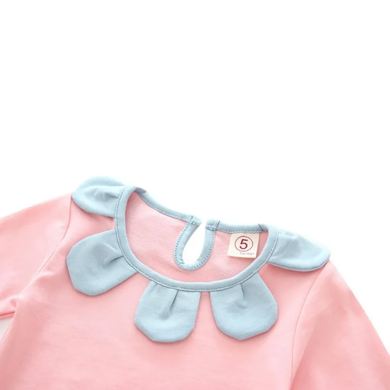 Girls Clothing Children Toddler Baby Girl Cotton Long Sleeve Shirts Kids Petal Collar Design Tops Tees Autumn Casual Blouse