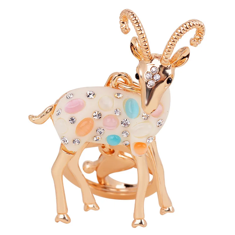 

XDPQQ Creative Zodiac Small Gift New Goat Keychain Car Keychain Bag Charm cute keychain key ring