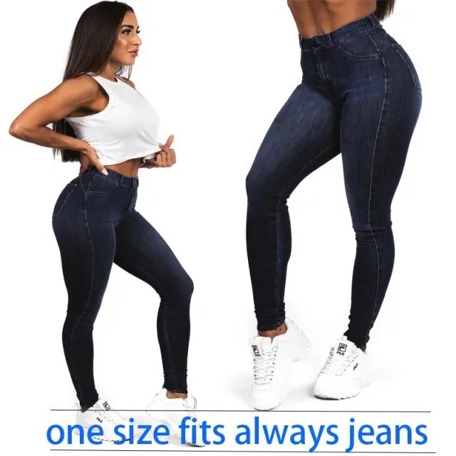 New Women's Super Elastic Jeans Slim Skinny Trousers Fashion Pants Large Size Denim Jean High Street one size fit always jeans