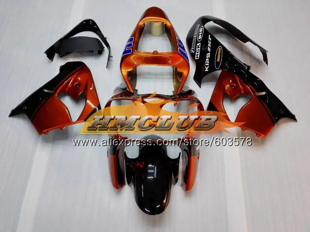 Корпус для KAWASAKI ZX-9R ZX 9R 9 R 900 ZX9R 00 01 02 03 зеленый blk 111CL. 33 ZX900 ZX9 R 900CC 2000 2001 2002 2003 обтекатели - Цвет: No. 16 Orange
