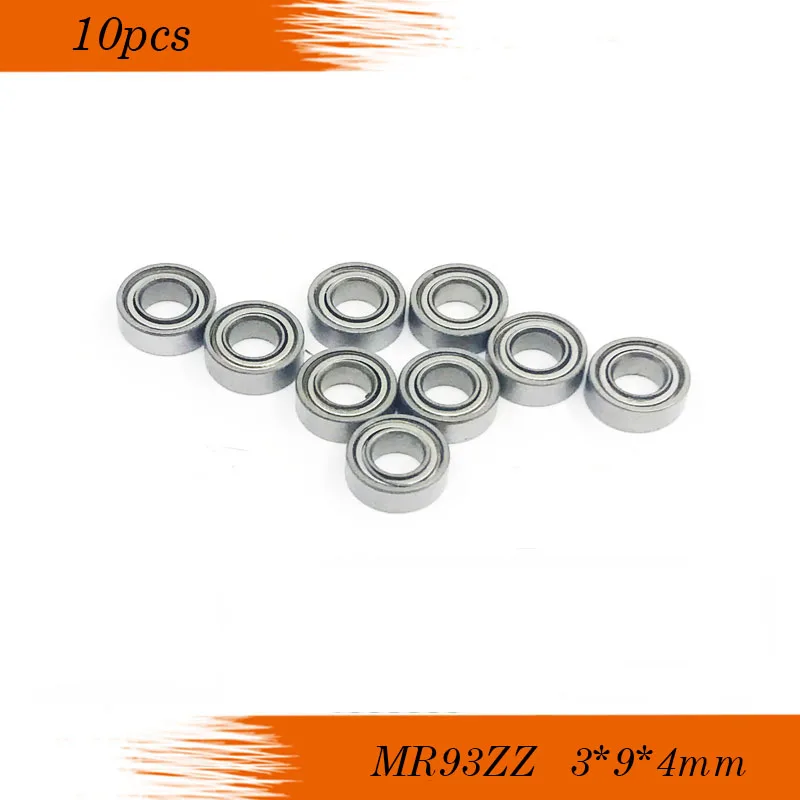 

MR93ZZ Bearing ABEC-1 (10PCS) 3*9*4 mm Miniature MR93 ZZ Ball Bearings R-930ZZ Y04 MR93Z P0