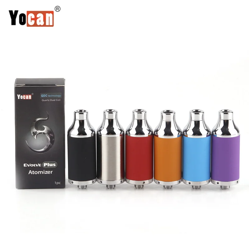 

Vape Tank YOCAN Evolve Plus Electronic Cigarette Atomizer Dual Quatz Coil Vape Pen Wax Atomizer For Evolve Plus Kit