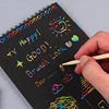 12 Sheets Rainbow Scratch Note Sketchbook Paper Painting Toys Children DIY Color Art Doodle Scratch Off Card Drawing Notebooks 4