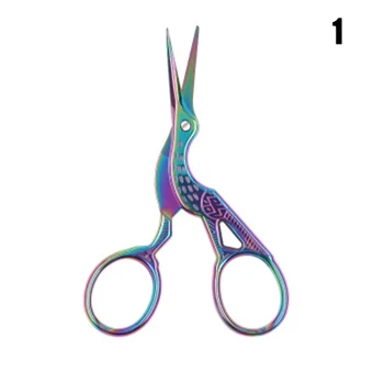 

NE Vintage Stainless Steel Scissors Cross Stitch Scissors Embroidery Sewing Tools Crane Shaped Stork Retro Craft Shears