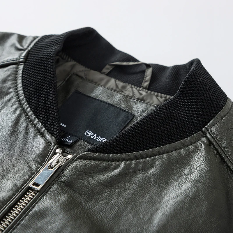 Куртка Semir мужская из искусственной кожи мотоциклетная стеганая повседневная