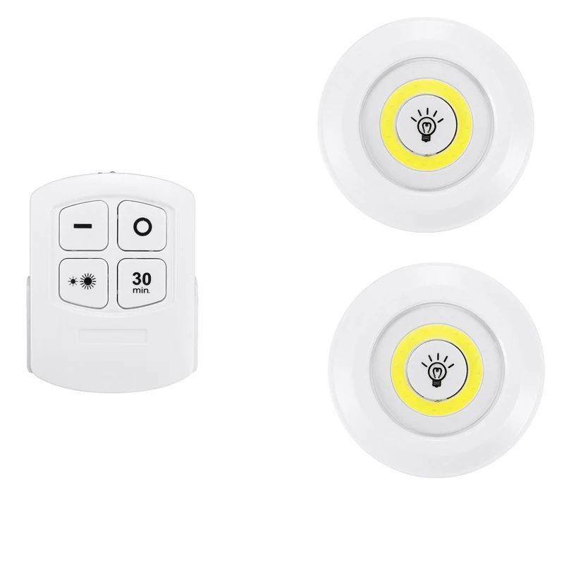 2 lamp and remote Светодиодный под кабинет счетчик светильник Батарея работает с регулируемой яркостью светильник ing шкафы светильник s с дистанционным Управление для Шкаф Кухня - Цвет: 2 lamp and remote
