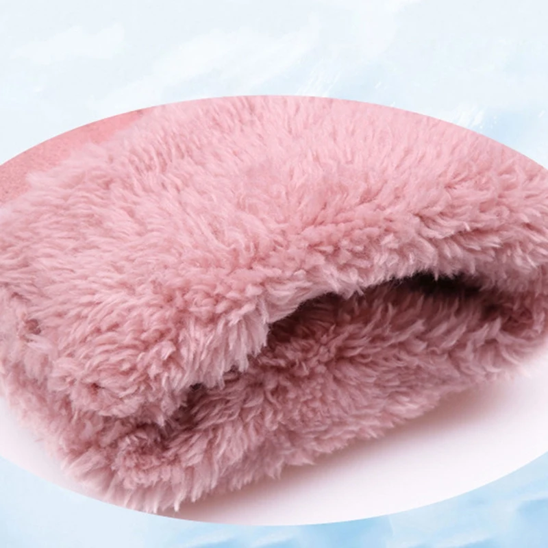 Autumn and Winter Suede Gloves Women's Warm Press Screen Haired Gloves Riding Plus Velvet Thick Gloves Women