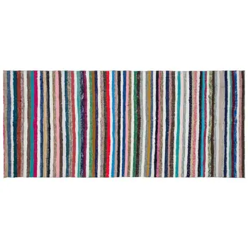 

Handmade Multicolor Vintage English Striped Rug Runner Rug 151x338 Cm-4'11''X11'1''