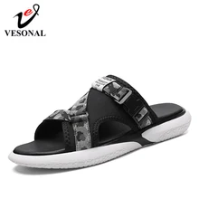 Марка vesonal/повседневная мужская обувь для взрослых; Новинка года; летняя модная популярная обувь на плоской подошве; прогулочные Тапочки высокого качества
