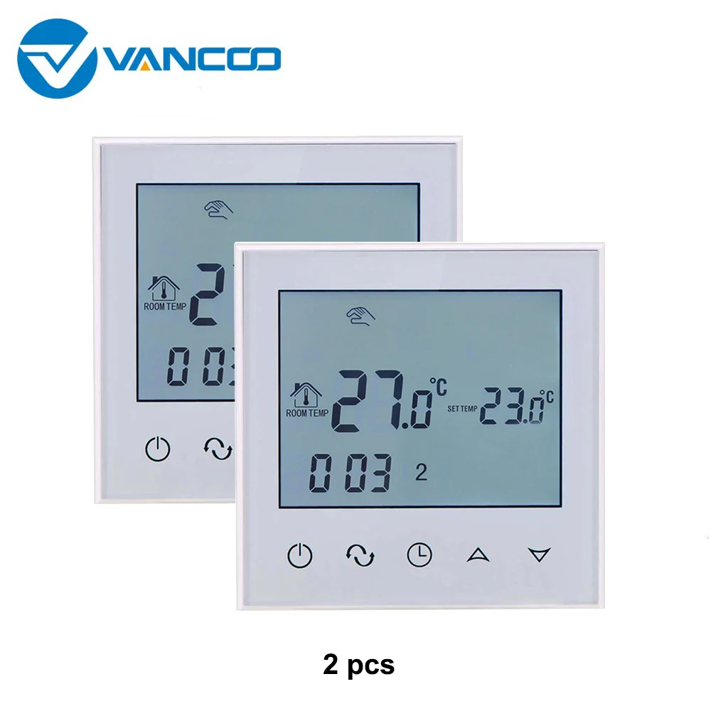 Vancoo 2 Pcs Smart Wifi Thermostat For Electric Floor Heating