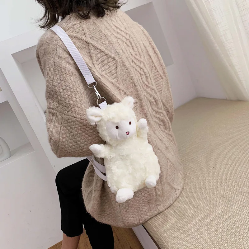 

Ugly Meng GIRL'S Small Bag 2019 Autumn And Winter New Style Cartoon Cute Plush Bag INS Shoulder Children's Bags