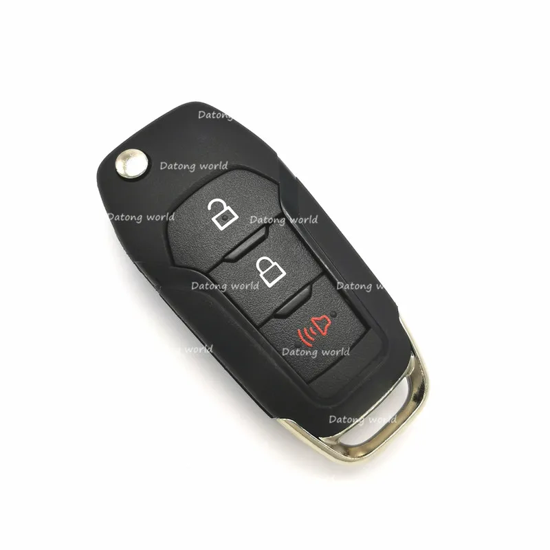Datong World Filp автомобильный чехол для дистанционного ключа для Ford Fusion Edge Explorer 2013- 2+ 1 кнопка Замена ключа автомобиля чехол для Ford