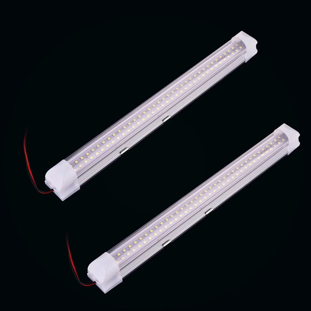 

2PCS Car Interior 72 White LED Strip Lights Bar Lamp for Van Caravan Parts Acc