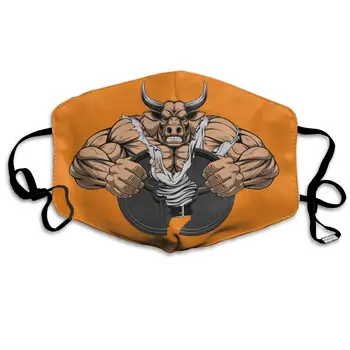 

Strong Bull Washable Reusable Mask, Cotton Anti Dust Half Face Mouth Mask For Kids Teens Men Women With Adjustable Ear Loops