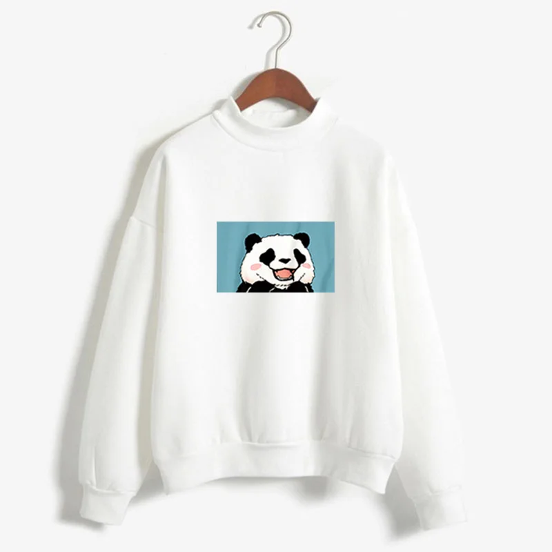Милая толстовка с цветами панды унисекс Толстовка в стиле Harajuku Kawaii Толстовка с принтом - Цвет: sweatshirt white