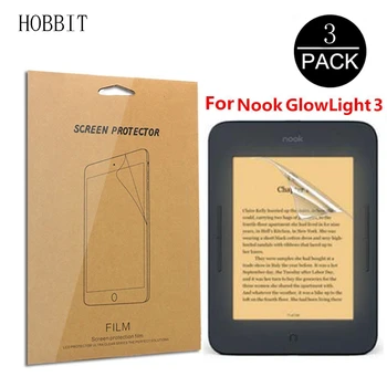 

3Pack Clear LCD Shield Film for Barnes and Noble Nook GlowLight 3 eReader Release Model Tablet Anti-Scratch Screen Protector