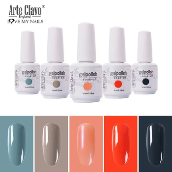 

Arte Clavo Hot New 15ml Gel Nail Polish LED Lacquer Semi Permanant UV Gel Nail Art Soak Off DIY Vernis Primer Matt Top Base Coat