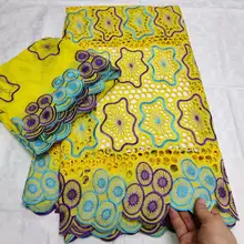 Африканская Хлопковая кружевная ткань высокое качество швейцарская вуаль кружева в швейцарской вышивкой швейцарская вуаль кружевная ткань 5+ 2 ярдов