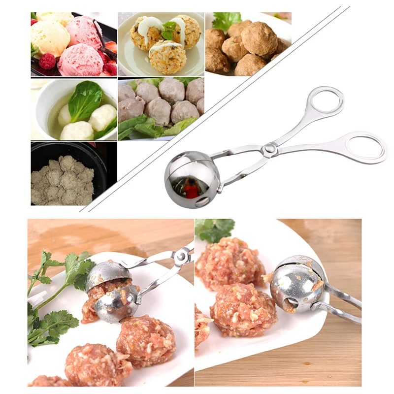 Фрикадельница форма из нержавеющей стали для фрикаделек клип Diy рыба мясо рисовый шар форма для фрикаделек кухонные аксессуары 2 размера