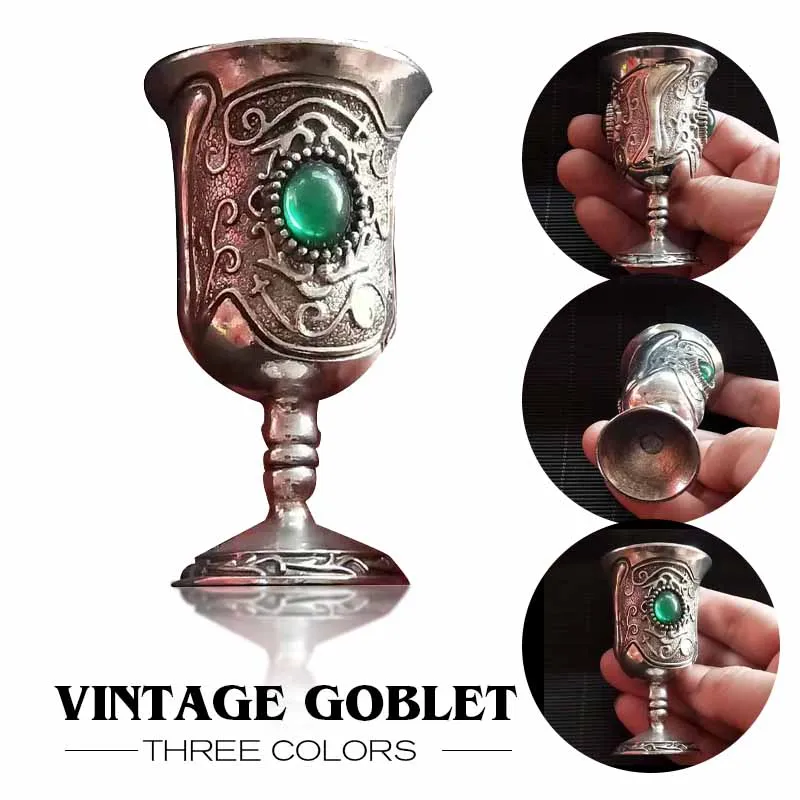 Tarot Water Elemental Chalice Goblet Cup Wicca Altar Pagan Retro Props Mini Chic 