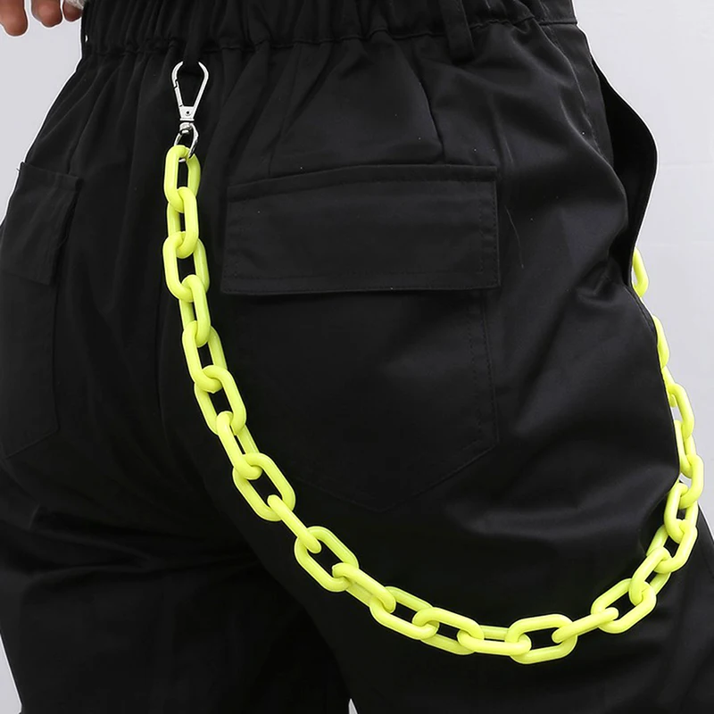 Plastic Acrylic Chain Pants Waist Men And Women Punk Style Hip Hop Ins Popular Fluorescent | Украшения и аксессуары