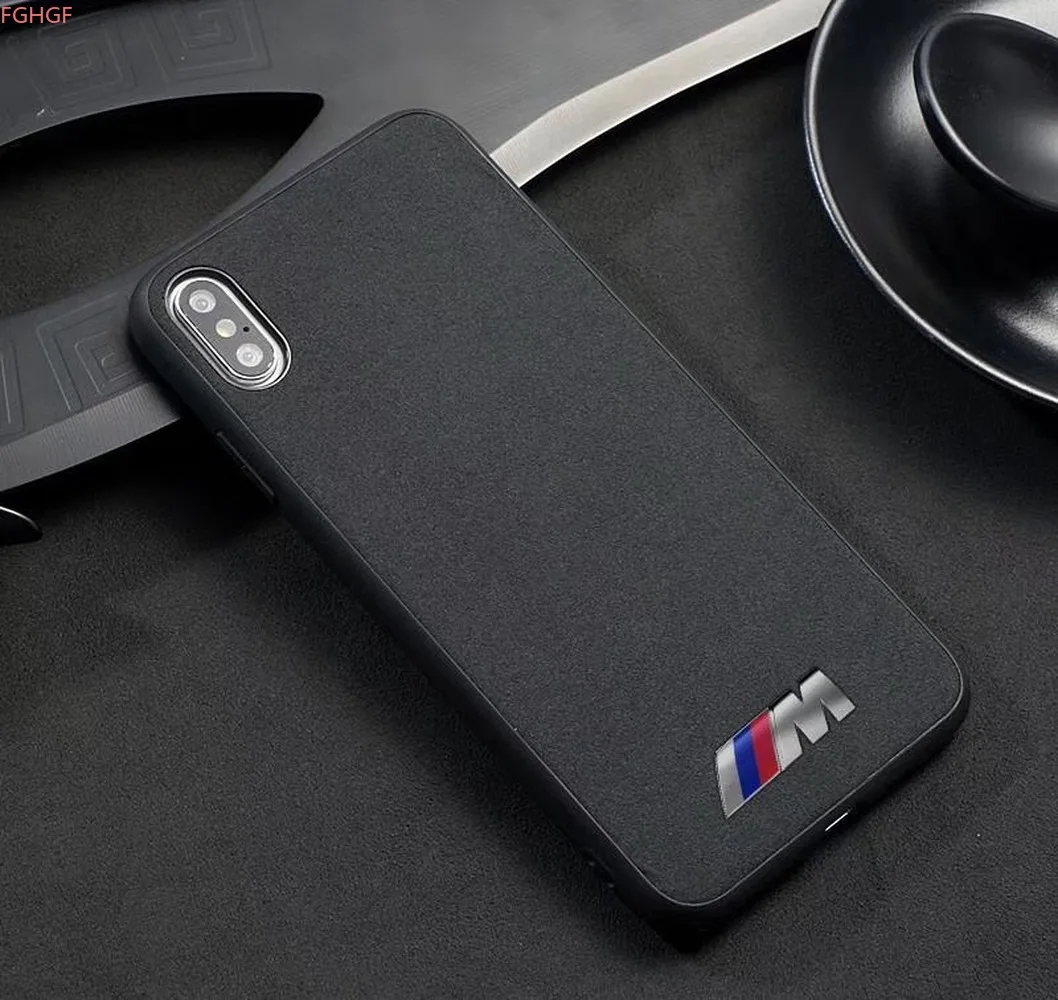 

New Luxury Car Motorsport Suede Phone Case For iPhone 6 6S 7 8 plus X XR XS MAX Suede Fur Phone Coque