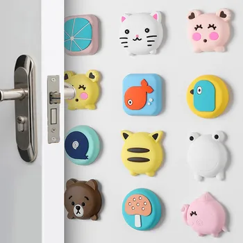 

Cartoon Silicone Door Rear Bumper Pad Wall Protection Device Door Handle Protection Block Bumper Muffler Bumper Pad