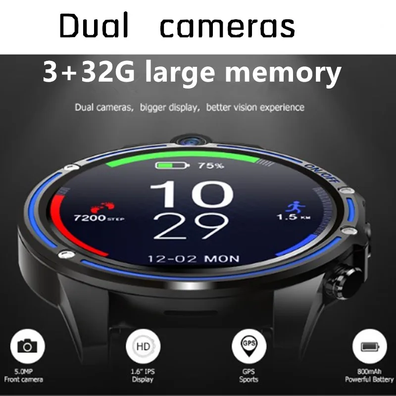1.6 inch 4G internet WiFi GPS HD smart watch mobile phone motion heart rate wristband 2 camera smartwatc SIM smartphone watches 1.6 inch 4G internet WiFi GPS HD smart watch mobile phone motion heart rate wristband 2 camera smartwatc SIM smartphone watches