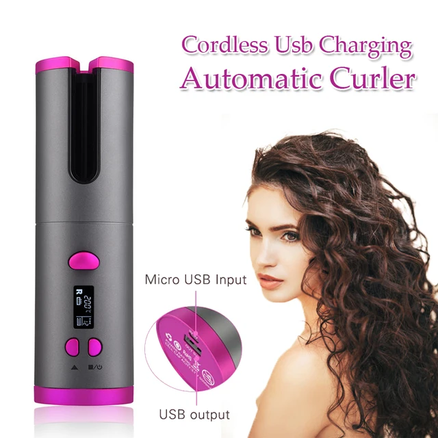 Automatic Rotating Hair Curler Cordless Curling Iron Beach Wave Hair Tongs Curling Wand Wireless Hair Crimper Styling Tools 3