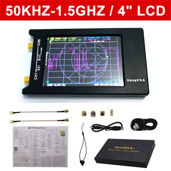 

For NanoVNA-H4 4 Inch LCD VNA HF VHF UHF UV Vector Network Analyzer 50KHz-1.5GHz Antenna Analyzer Built-in Battery