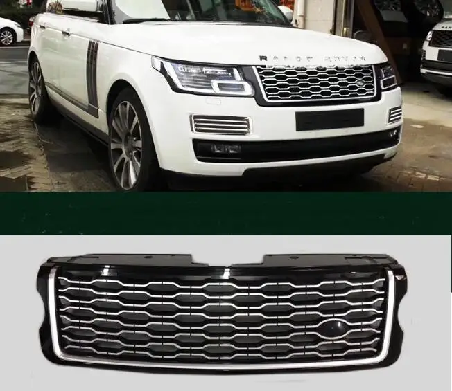 High quality ABS Mesh Grille Trim Racing Grills Fits For Land Range Rover Vogue 2013 2014 2015 2016 2017 | Автомобили и мотоциклы
