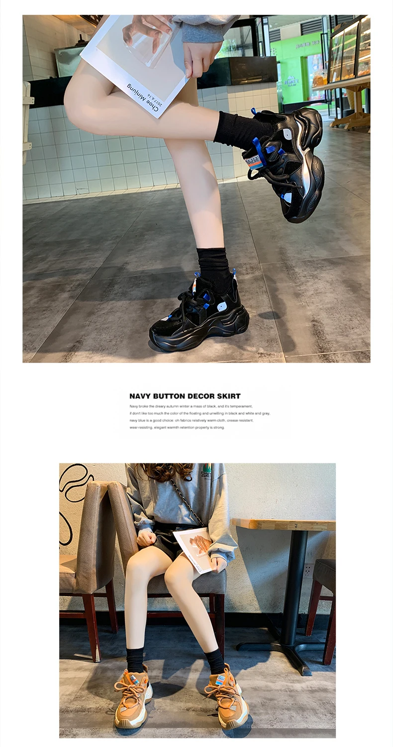 Женские кроссовки; женская летняя обувь на каблуке; женская обувь для тенниса на платформе; Новинка года; Модные женские кроссовки; Толстая Повседневная обувь