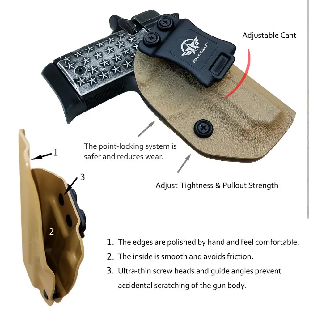 PoLe.Craft IWB KYDEX кобура подходит: sig Sauer P938 кобуры пистолет внутри скрытого ношения