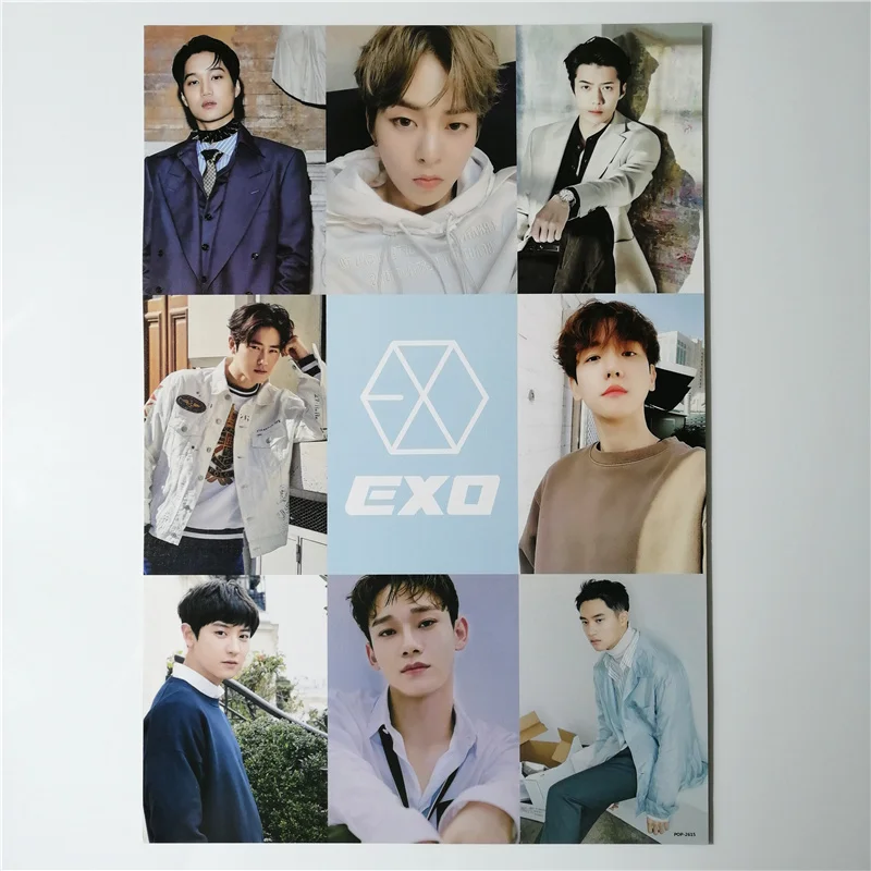 8*(42x29 см) EXO плакаты настенные наклейки подарок KPOP EXO|Наклейки на стену| |
