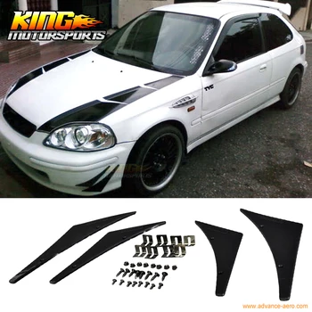 

Universal Fit FRONT BUMPER LIP diffuser SPLITTER FINS BODY SPOILER CANARDS VALENCE CHIN USA Domestic Free Shipping Hot Selling