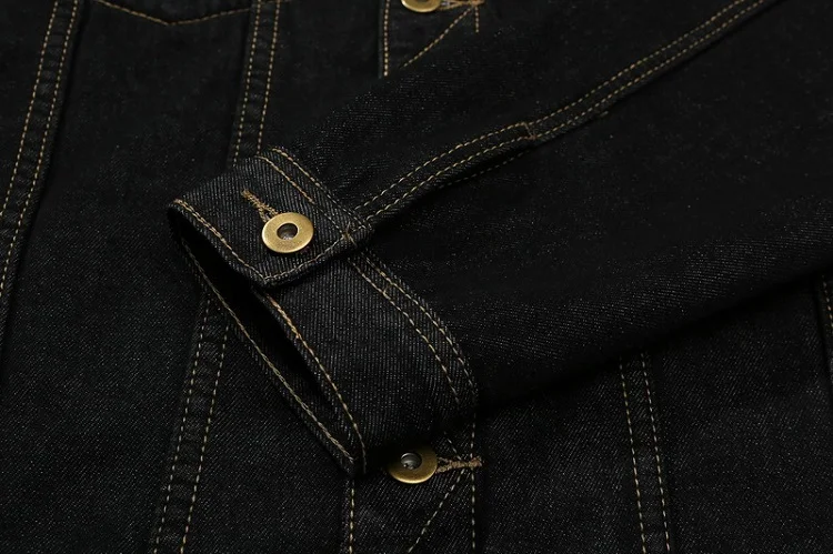 Мужская джинсовая флисовая куртка, зимняя теплая однотонная черная Повседневная Высококачественная куртка в ковбойском стиле, Мужская джинсовая уличная одежда, Chaqueta Hombre, GCM010