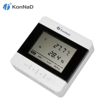 

Temperature Humidity Sensor Transmitter LCD large screen (-20~70℃) (5-95% RH) RS485 modbus communication KonNaD