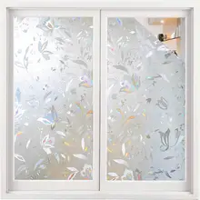 4 м длина статическая цепляющаяся оконная пленка статическая цепляющаяся цветущие цветы светильник Прозрачный лазер защита конфиденциальности Antu-UV стикер