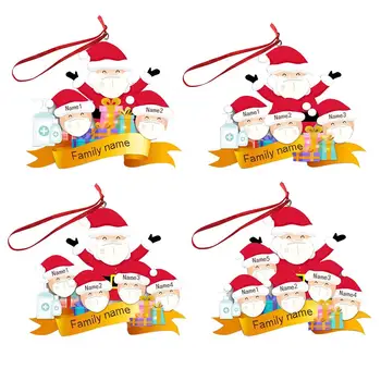 

2020 Quarantine Christmas Pendant Personalized Diy Santa Claus Hanging Ornament Pandemic -Social Distancing Party Decoration